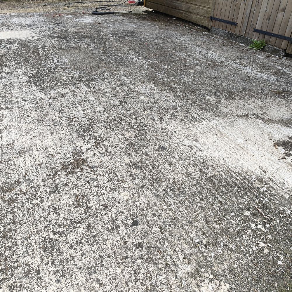 before pressure washing